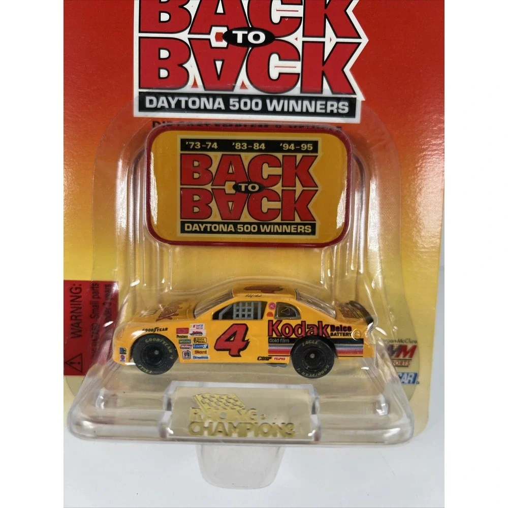 Racing Champions Back to Back Daytona 500 Winners Die cast Emblem & Vehicle 1:64